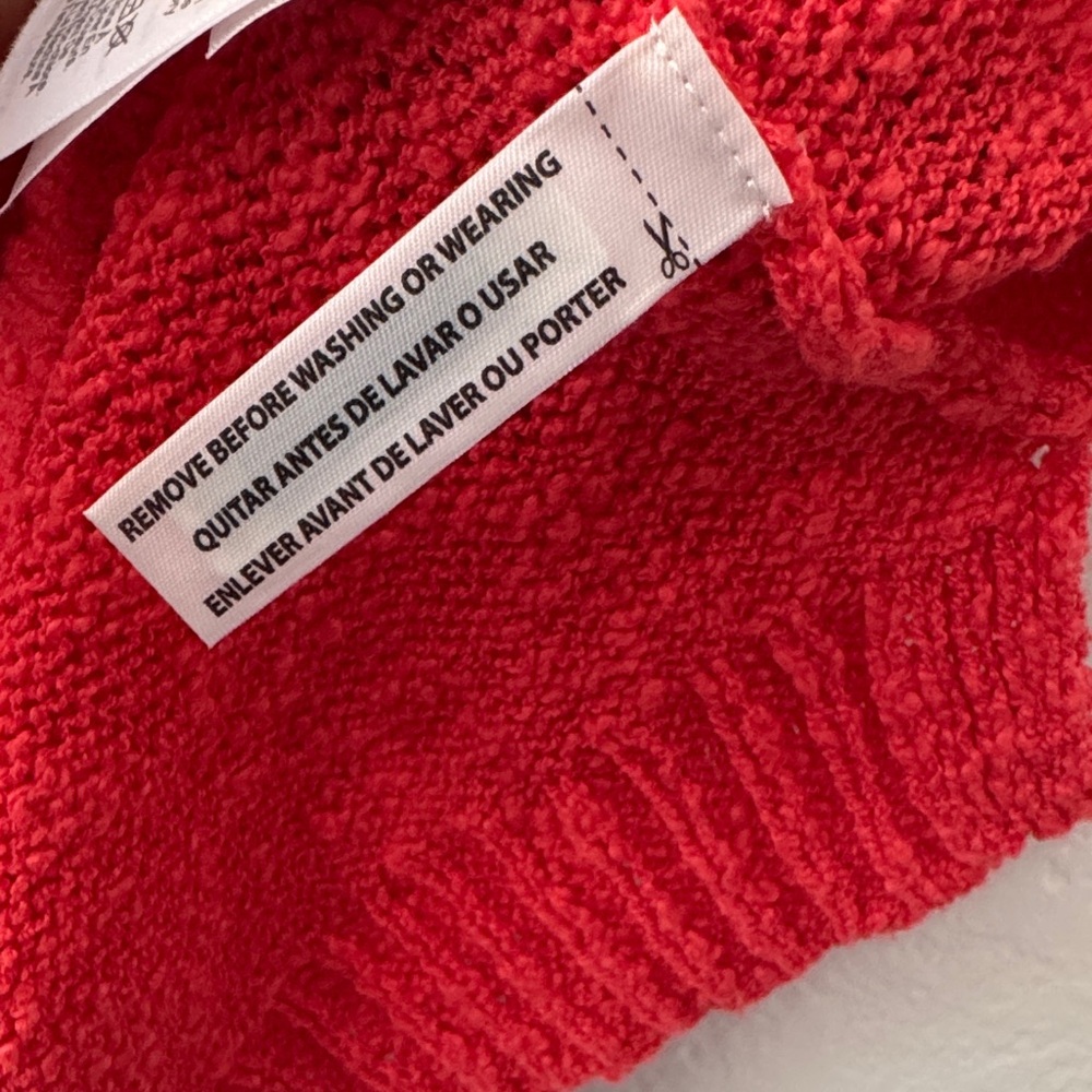 J. Crew Factory Vibrant Coral Pink Red Knit Tank Top VNeck NEW WITH TAGS NWT - Picture 7 of 7